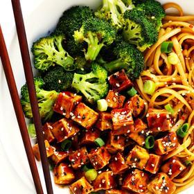 Five Spice Tofu with Sesame Noodles