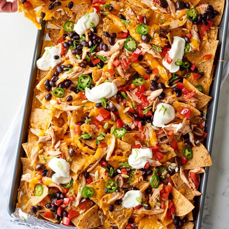 Sheet Pan Chicken Nachos