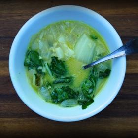 Bok Choy in Coconut Milk