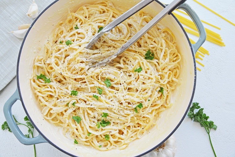 Parmesan & Garlic Linguine | Chris F. Nicholson